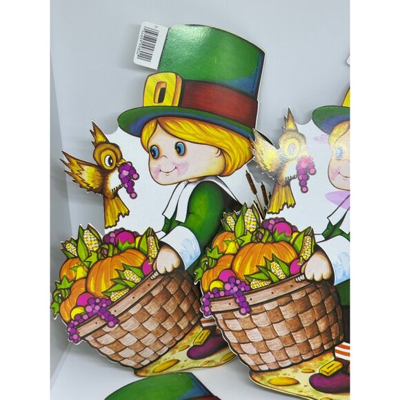 VTG 1978 Beistle St. Patrick’s Day Leprechaun Die Cut Decorations USA Made Decor - Picture 2 of 10